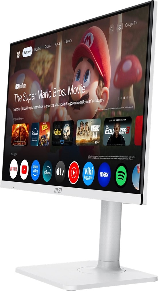 MSI Modern MD272UPSW 27" 4K UHD Beyaz Monitör - IPS, 60Hz, 4ms, 300cd, Adaptive Sync, Pivot, Type-C PD 65W, Vesa