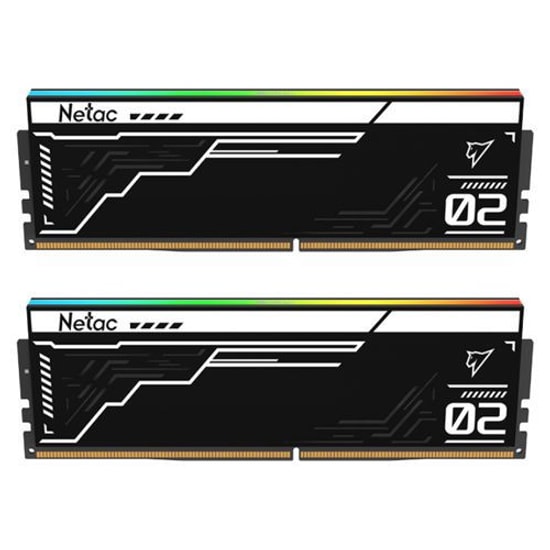 Netac Shadow II RGB 32GB (2x16GB) DDR5 5600MHz RAM Bellek (NTS2D5P56DP-32K) - Siyah, CL32, PC5-44800, RGB Aydınlatmalı