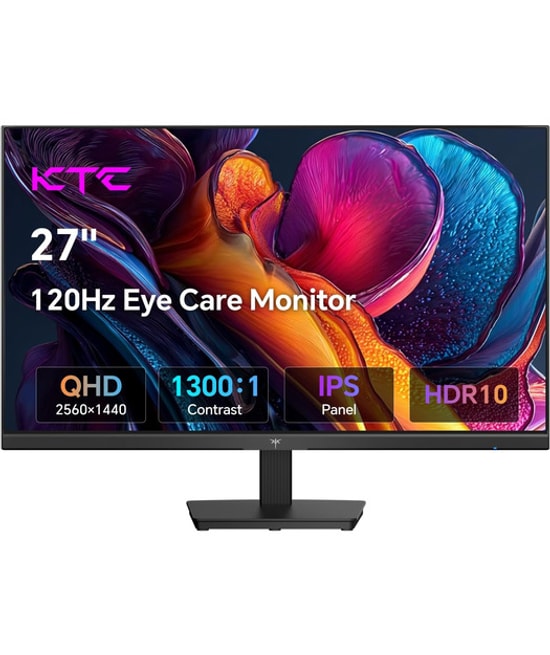 KTC H27D9 27" QHD 120Hz 5ms IPS Oyuncu Monitörü - 2560x1440, 300cd, HDR10, Adaptive Sync, HDMI, DisplayPort