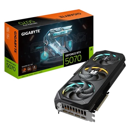 GIGABYTE RTX 5070 Gaming OC 12GB GDDR7 Ekran Kartı (GV-N5070GAMOC-12GD) - 192 Bit, DP, HDMI, Ray Tracing