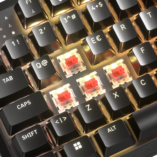 Corsair K70 Core TKL RGB Cherry MLX Red TR Q Kablolu Mekanik Oyuncu Klavyesi (CH-911911E-TR) - Alüminyum Kasa, 80M Ömür