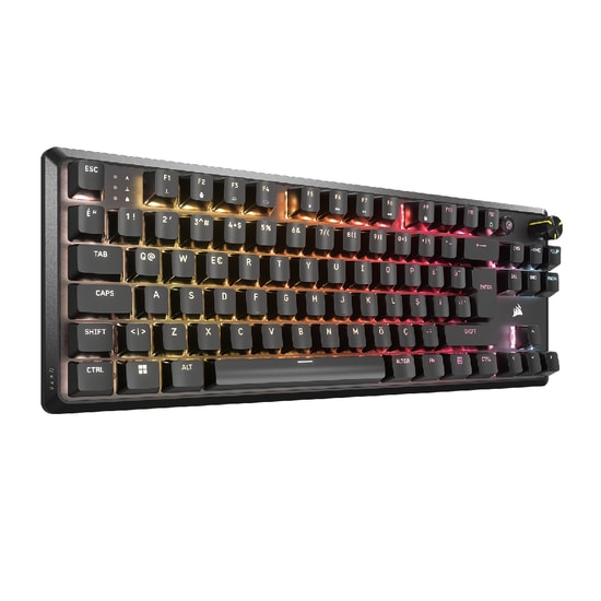 Corsair K70 Core TKL RGB Cherry MLX Red TR Q Kablolu Mekanik Oyuncu Klavyesi (CH-911911E-TR) - Alüminyum Kasa, 80M Ömür