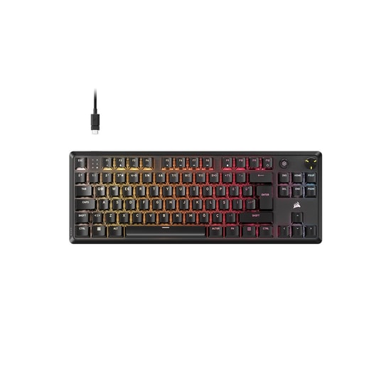 Corsair K70 Core TKL RGB Cherry MLX Red TR Q Kablolu Mekanik Oyuncu Klavyesi (CH-911911E-TR) - Alüminyum Kasa, 80M Ömür