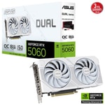 Asus Dual GeForce RTX5060 OC 8GB GDDR7 Ekran Kartı - Beyaz, 128 Bit, HDMI 2.1b, 3xDisplayPort 2.1b, 145W, 4nm, Blackwell