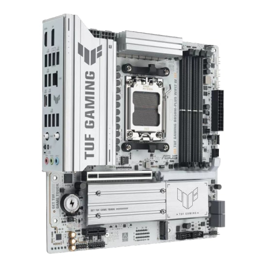Asus TUF GAMING B850M-PLUS WIFI7 W Beyaz Anakart: AM5, DDR5 8000MHz(OC), 3xM.2, WiFi 7, 2.5G LAN, mATX (90MB1MD0-M0EAY0)