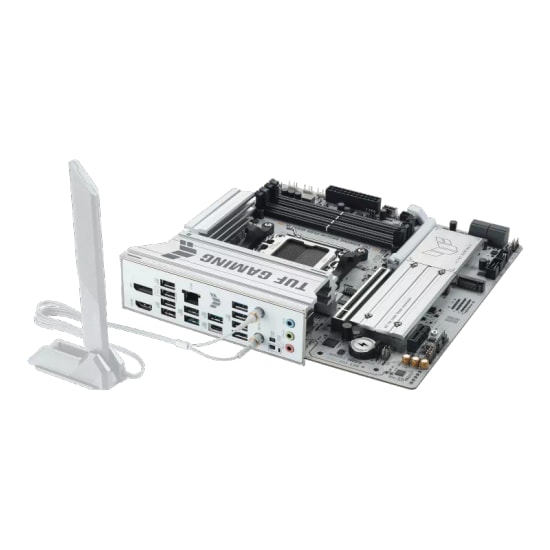 Asus TUF GAMING B850M-PLUS WIFI7 W Beyaz Anakart: AM5, DDR5 8000MHz(OC), 3xM.2, WiFi 7, 2.5G LAN, mATX (90MB1MD0-M0EAY0)