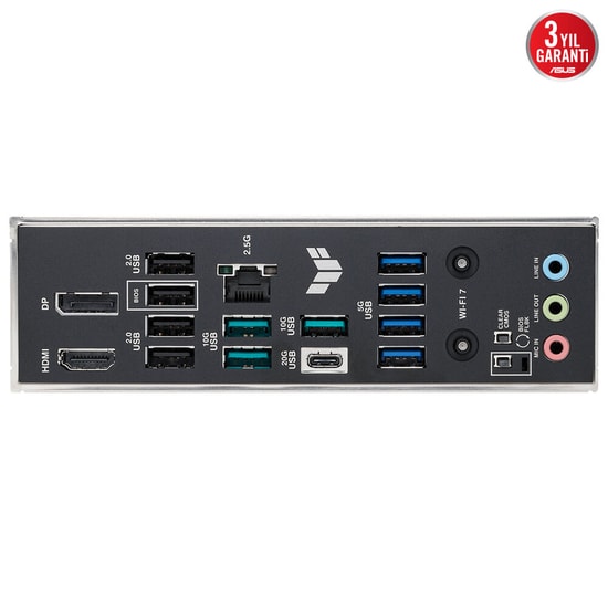 Asus TUF GAMING B850M-PLUS WIFI7 AM5 DDR5 mATX Anakart (90MB1MU0-M0EAY0) - Wi-Fi 7, 2.5G LAN, USB 20Gbps, PCIe 5.0