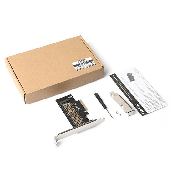 Dark DK-AC-PEM2 PCI-E 4X - M.2 SATA SSD Dönüştürücü - M.2 NGFF NVMe, 33x19x8cm, Yüksek Hızlı PCIE M2 SATA Adaptör 