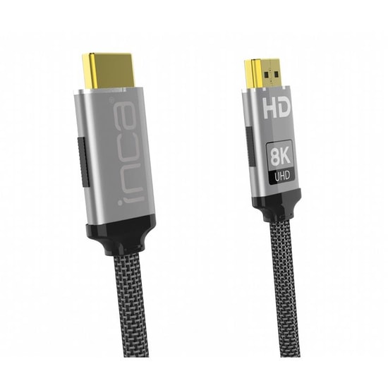 INCA IHM-03T HDMI 2.1 Kablo - 3 Metre, 8K Ultra HD, FHD, Yüksek Hızlı, Ethernet Destekli, Altın Uçlu, Poşetli