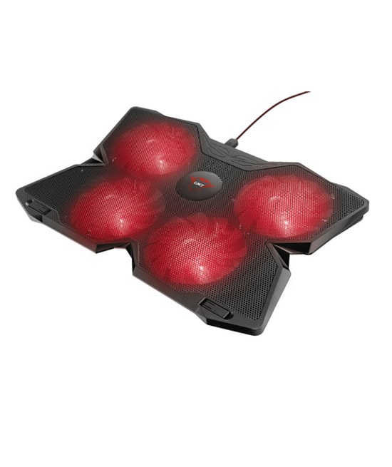 Trust GXT 278 4 Fanlı 17.3" Notebook Soğutucu Standı (TRU20817) - LED Aydınlatma, Ayarlanabilir Hız, Sleeve Rulmanlı