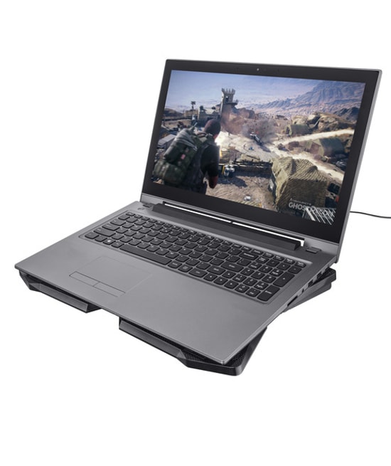 Trust GXT 278 4 Fanlı 17.3" Notebook Soğutucu Standı (TRU20817) - LED Aydınlatma, Ayarlanabilir Hız, Sleeve Rulmanlı