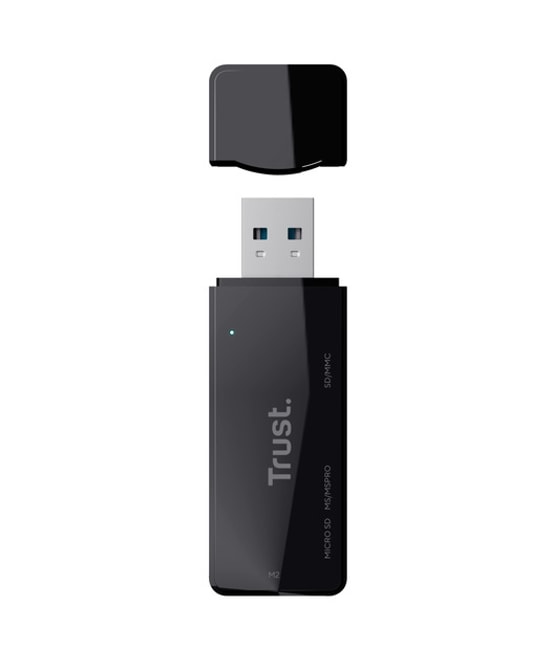 Trust Nanga USB 3.1 SD/MicroSD Kart Okuyucu (TRU21935) - Yüksek Hızlı Veri Aktarımı, Taşınabilir Tasarım