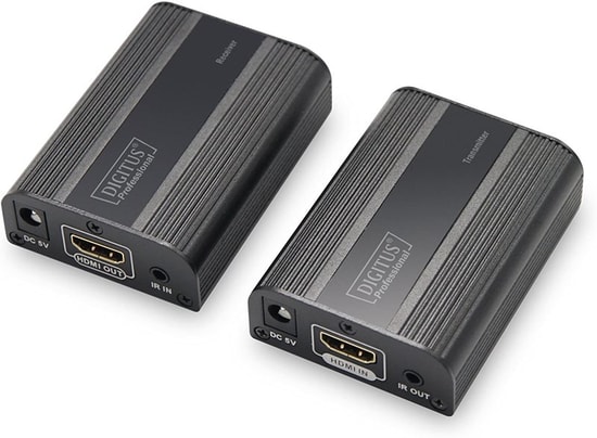 Digitus DS-55204 HDMI 2.0 Sinyal Uzatıcı - 4K2K/60Hz 60m, Alıcı/Verici, IR Desteği, Yüksek Çözünürlüklü Görüntü Aktarımı