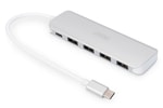 Digitus Type-C - 4 Port USB 3.0 Hub (DA-70242-1) Alüminyum Kasa, 5Gbps Hız, USB-C PD Şarj, Tak & Çalıştır, Mac/Windows
