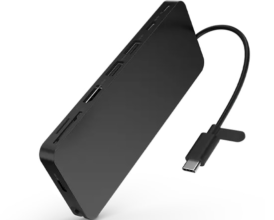 Lenovo Slim USB-C Travel Dock (4X11N40212) - HDMI 4K, 2x USB-A, 2x Type-C, Taşınabilir Seyahat Tipi, Kompakt Tasarım