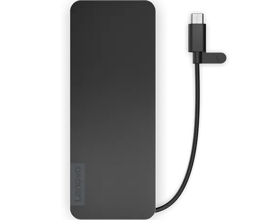 Lenovo Slim USB-C Travel Dock (4X11N40212) - HDMI 4K, 2x USB-A, 2x Type-C, Taşınabilir Seyahat Tipi, Kompakt Tasarım