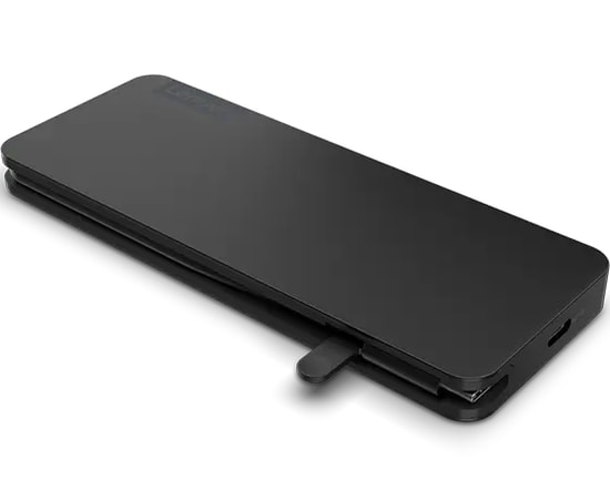Lenovo Slim USB-C Travel Dock (4X11N40212) - HDMI 4K, 2x USB-A, 2x Type-C, Taşınabilir Seyahat Tipi, Kompakt Tasarım