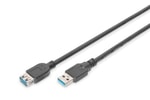 Digitus USB 3.0 Uzatma Kablosu 1.8 Metre Siyah (AK-300203-018-S) - USB A Erkek/Dişi, 5Gbps Hızlı Veri Aktarımı