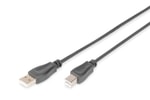 Digitus 3 Metre USB 2.0 Yazıcı Kablosu (AK-300105-030-S) - Çift Zırhlı, Siyah, Nikel Kaplama, UL Sertifikalı