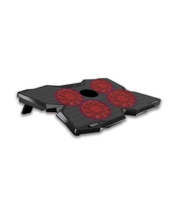 Dexim Frigus DNA002 Gaming Notebook Soğutucu: 4 Fanlı, Kırmızı LED'li, 18'' Dizüstü Standı, 2 USB Portlu, 23dBA Ses