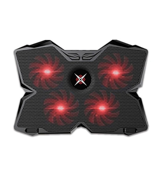 Dexim Frigus DNA002 Gaming Notebook Soğutucu: 4 Fanlı, Kırmızı LED'li, 18'' Dizüstü Standı, 2 USB Portlu, 23dBA Ses