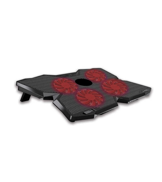 Dexim Frigus DNA002 Gaming Notebook Soğutucu: 4 Fanlı, Kırmızı LED'li, 18'' Dizüstü Standı, 2 USB Portlu, 23dBA Ses