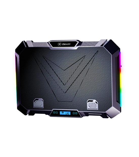 Dexim DNA005 Gaming Notebook Soğutucu - 8 RGB Fanlı, LCD Ekranlı, Telefon Tutuculu, 17'' Dizüstü Soğutma Standı
