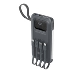Nettech NT-PW40 Gri 22.5W Hızlı Şarj 10000mAh Taşınabilir Powerbank (NT-113776) - 4 Çıkışlı, Uçuşa Güvenli