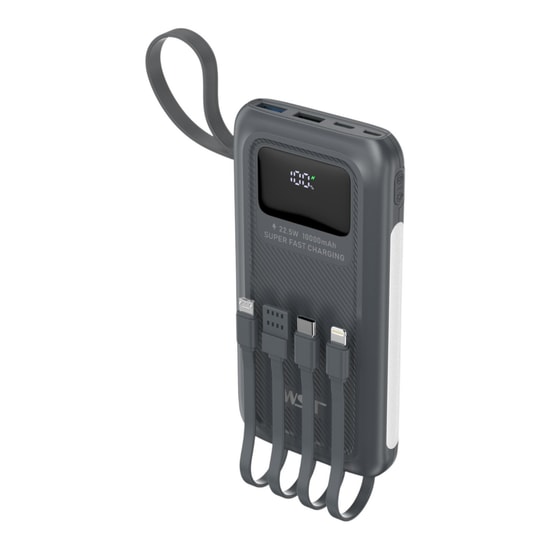 Nettech NT-PW40 Gri 22.5W Hızlı Şarj 10000mAh Taşınabilir Powerbank (NT-113776) - 4 Çıkışlı, Uçuşa Güvenli