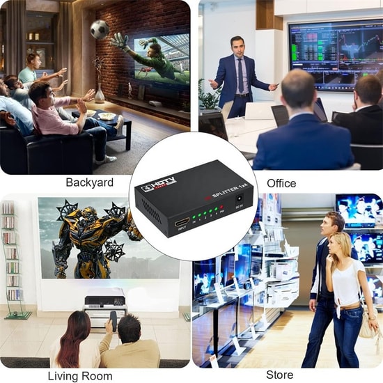 Sensei SP-HD SPLITTER/1-4 HDMI 1 Giriş 4 Çıkış 1080P V1.4 Splitter - Full HD Görüntü Dağıtıcı ve 3D Destekli