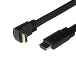 Sensei 1.5 Metre L Tipi 4K HDMI Kablo (S-90UP-HDTV) - 90 Derece Açılı, Altın Uçlu, Yüksek Hızlı HDMI 2.0V 3D Aktarım