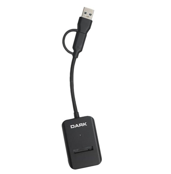 Dark DK-AC-DSEM3 NGFF M.2 Taşınabilir SSD Yerleştirme Adaptörü -  10Gbps, USB Type-C/USB 3.0 Bağlantı Kablolu