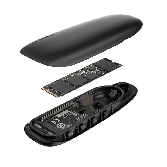 ASUS Cobble Siyah ESD-A1A M.2 NVMe & SATA SSD Kutusu (90DD02R0-M09000) - USB 3.2 Gen2, 10Gbps, IP55 Sıvı Korumalı