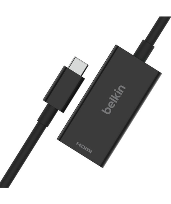 Belkin USB-C - HDMI 2.1 Siyah Dönüştürücü (AVC013BTBK) - 8K/60Hz, 4K/144Hz, HDR10+, HDCP 2.2, HBR3, DSC Desteği