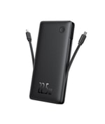 Baseus Airpow Lite Power 22.5W 10000mah Çift Kablo Siyah Hızlı Şarj Powerbank (P10067501123-00) - Fazla Akım Koruması