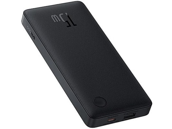 Baseus Airpow Lite Power 22.5W 10000mah Çift Kablo Siyah Hızlı Şarj Powerbank (P10067501123-00) - Fazla Akım Koruması