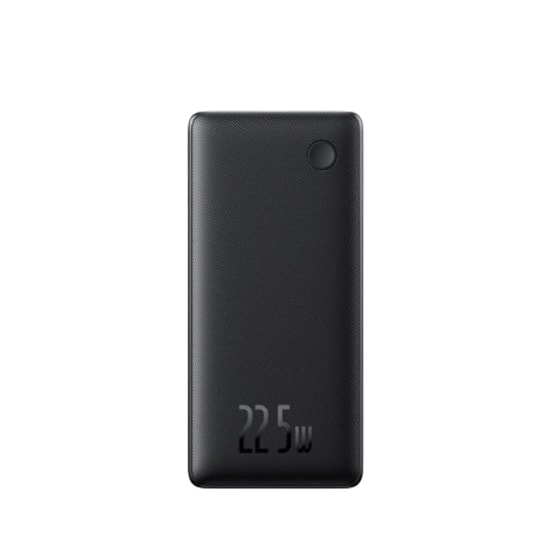 Baseus Airpow Lite Power 22.5W 10000mah Çift Kablo Siyah Hızlı Şarj Powerbank (P10067501123-00) - Fazla Akım Koruması