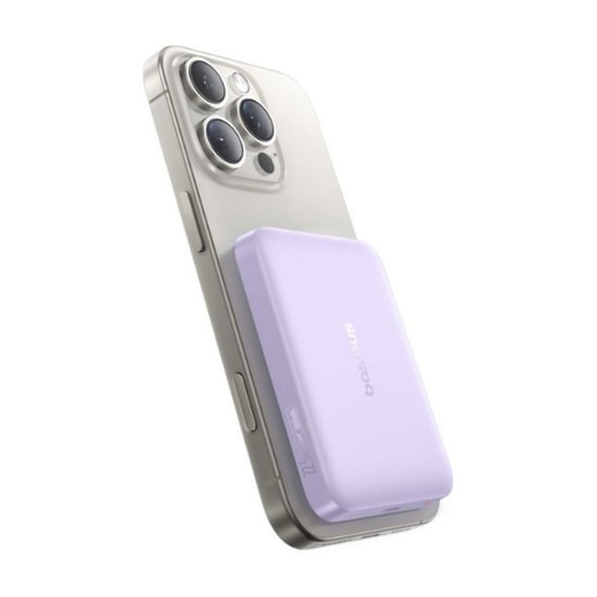 Baseus EnerFill FM11 Mini Mag Mor 10000mAh 22.5W Manyetik Powerbank (P1008210E513-00) - Kompakt Tasarım, Hızlı Şarj