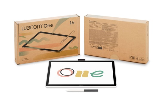 Wacom One 14 (DTC141W0) 14 İnç Full HD Çizim Tableti - 4096 Basınç Seviyesi, Eğim Destekli Kalem ve Parlama Önleyici Ekr