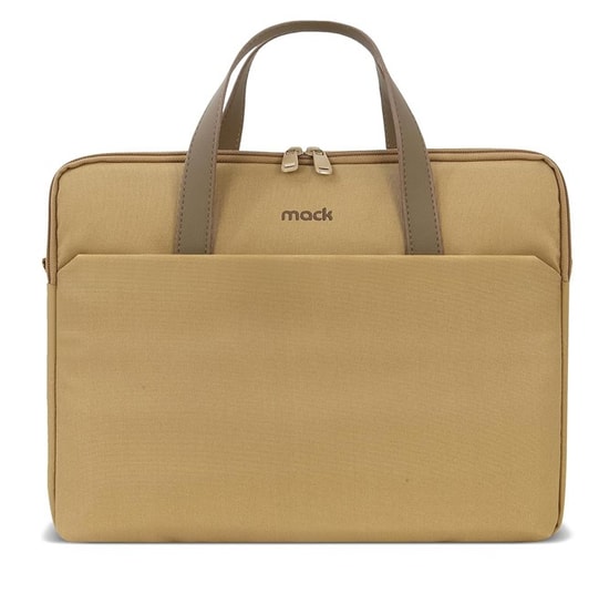 Mack MCE-1513 Nova Eco 15.6" Camel Laptop Çantası - Geri Dönüştürülmüş Bej Kumaş, YKK Fermuar, Su Geçirmez
