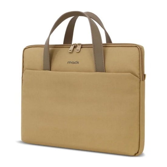 Mack MCE-1513 Nova Eco 15.6" Camel Laptop Çantası - Geri Dönüştürülmüş Bej Kumaş, YKK Fermuar, Su Geçirmez