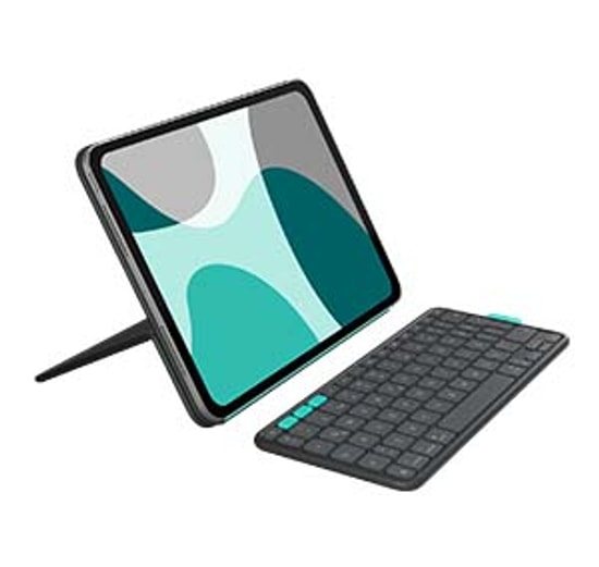 Logitech Flip Folio 11" iPad Pro/Air Standlı Grafit Kılıf (920-013405) - Çıkarılabilir Türkçe Q Klavye, Ön/Arka Koruma