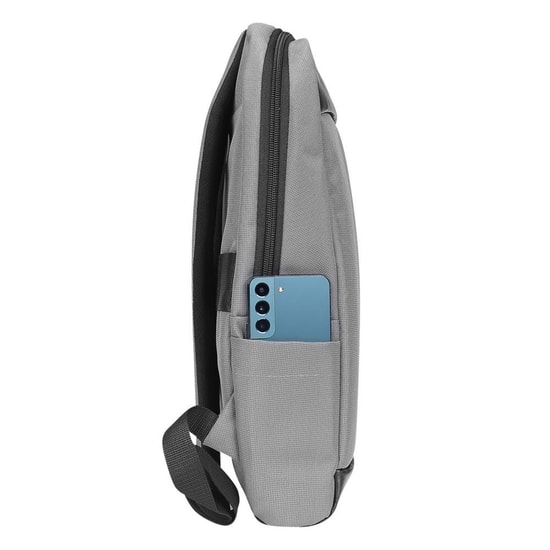 Addison 300448 15.6" Notebook Sırt Çantası - Gri/Siyah, Tekstil, Geniş İç Hacim, Taşıma Askılı, Fermuarlı, Unisex