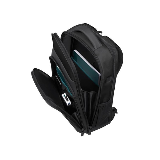 Samsonite Mysight 17.3" Siyah Laptop Sırt Çantası (KF9-09-005) - 32x17x46 cm, Askılı, Suluk Bölmeli, Geniş İç Hacim