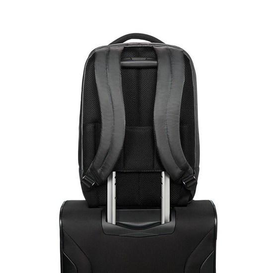 Samsonite Qibyte Antrasit 14.1" Laptop Sırt Çantası (16N-09-004) - 30.5x44x18.5 cm, Tekstil, Unisex, 2 Bölme, Askılı