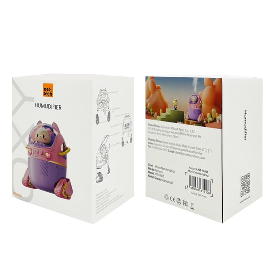 Nettech NT-HN01 Pembe Ortam Nemlendirici - Taşınabilir, Sessiz Hava Nem Cihazı
