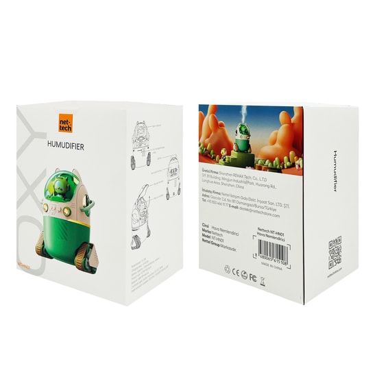 Nettech NT-HN01 Yeşil Ortam Nemlendirici (NT-115400) - Type-C Şarjlı, Taşınabilir Nem Cihazı