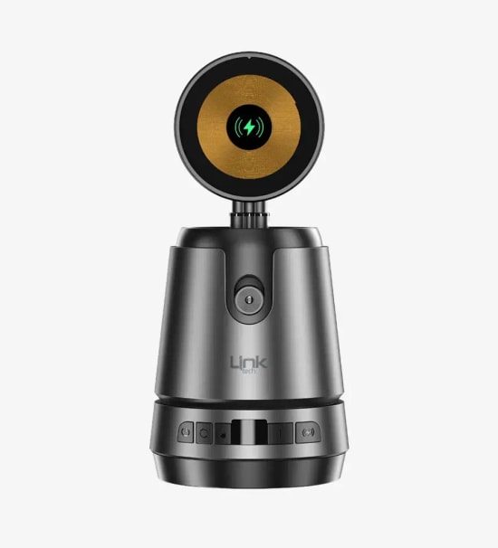 LinkTech LPW-W800 Premium Akıllı Yüz Takip Özellikli Telefon Tutucu - 10W MagSafe, 360 Dönebilen, Şarjlı, 2000mAh Pil