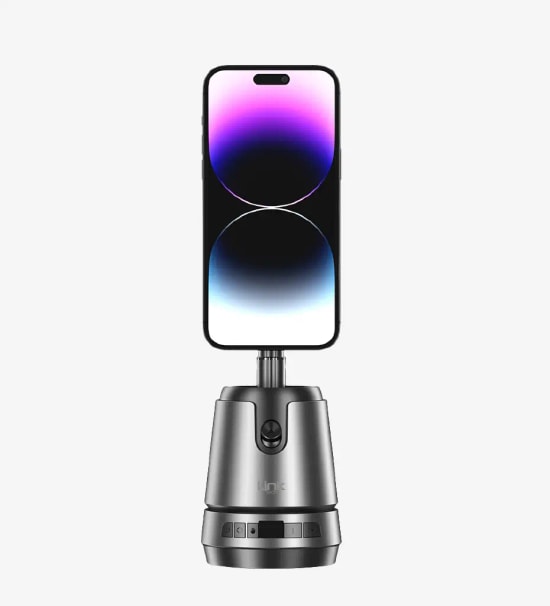 LinkTech LPW-W800 Premium Akıllı Yüz Takip Özellikli Telefon Tutucu - 10W MagSafe, 360 Dönebilen, Şarjlı, 2000mAh Pil