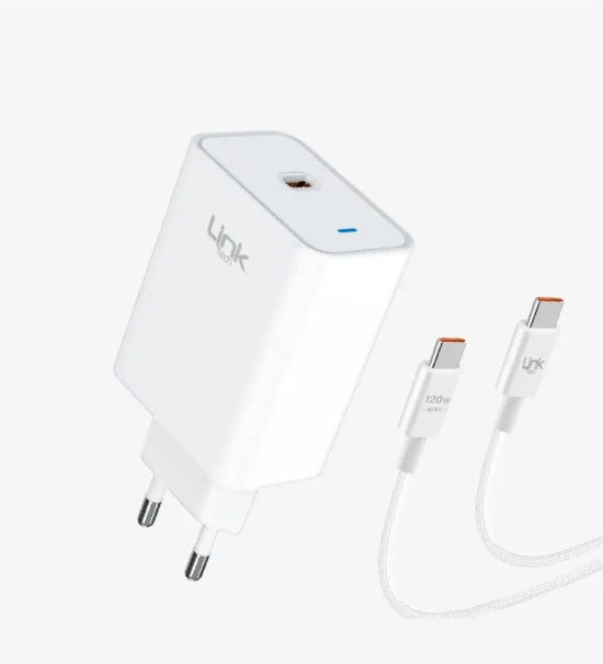 LinkTech T463e Eco 45W PD USB-C Kablolu Hızlı Şarj Seti (LCT-T463E) - 3A Akım Korumalı, QC3.0 Desteği